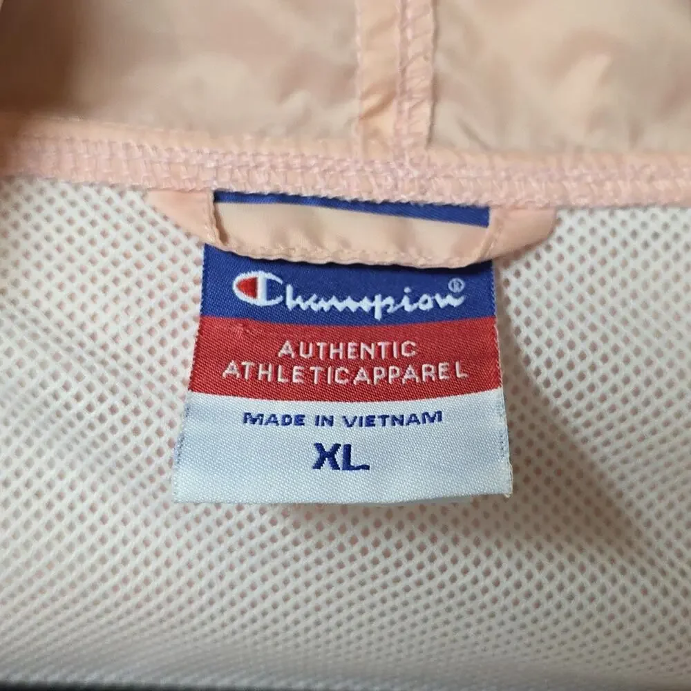 Champion Pink Packable Quarter Zip Pullover Notre Dame Jacket Womens Size XL